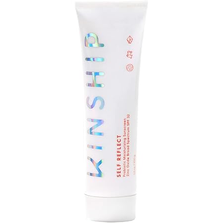 Kinship Self Reflect Probiotic Moisturizing Sunscreen SPF 32 | 3.5 Oz | For Face & Body | Sheer Zinc Oxide Sunblock | Lightweight 100% Mineral SPF | For All Skin Types | Clean & Reef Safe | Vegan