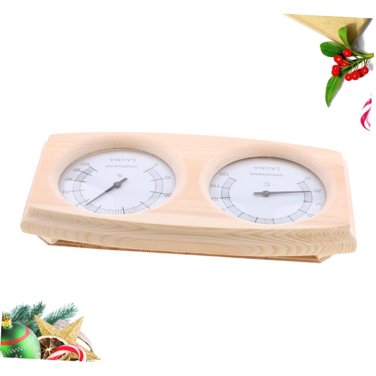 UKCOCO Termometro Igrometro in Legno Misuratore Di Temperatura e Umidità Display Separato Scala Leggibile Per Sauna e Terrari Celsius