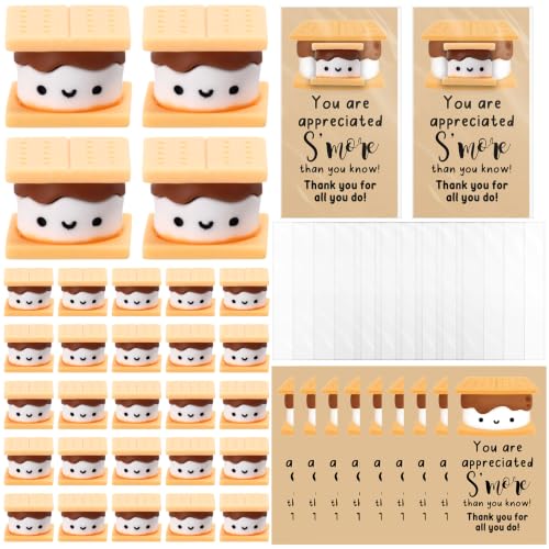 CroBlissful 50 Sets S'more Staff Appreciation Gifts Bulk with Card