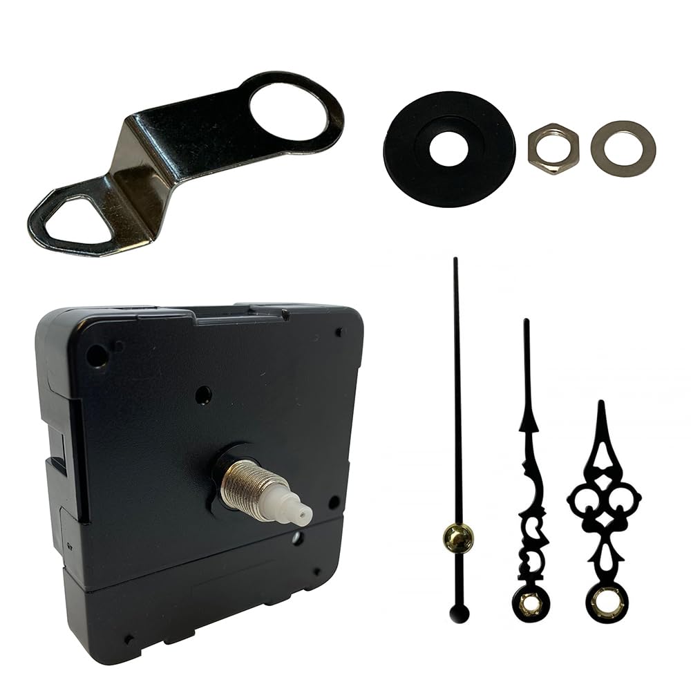 MOUVEMENT MECANISME D'HORLOGE A QUARTZ 3 AIGUILLES NOIR En Plastique