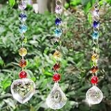 🌈Hochwertiger K9-Kristall --- Hergestellt aus makellos glänzendem, transparentem, farbigem Kristall, damit eine klare Lichtreflexion gewährleistet ist. Verblassen oder verlieren Sie niemals den Glanz. Dank der hervorragenden Laserschneidtechnologie wirkt der transparente Anhänger sehr dreidimensional.