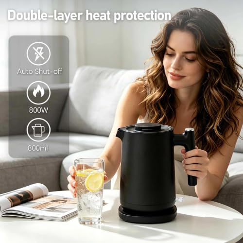 Image of Small Electric Kettle 0.8L, 800W 6H Physical Insulation, Airtight