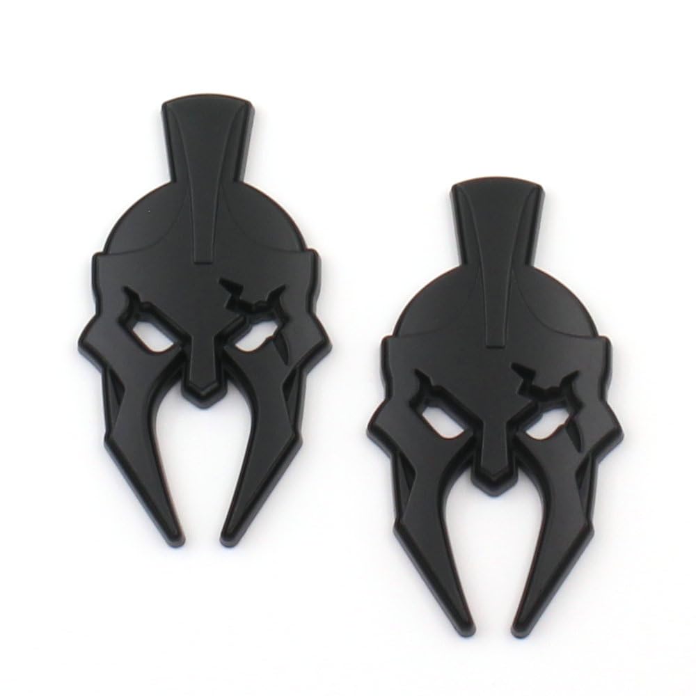 Pair Set Gladiator Emblems 3D Custom Badges Right and Left Side Tailgate Fender Stickers Replacement for Gladiator Universal Car Vehicle, Truck, Motorcycle Door Window Decoration (Matte Black)