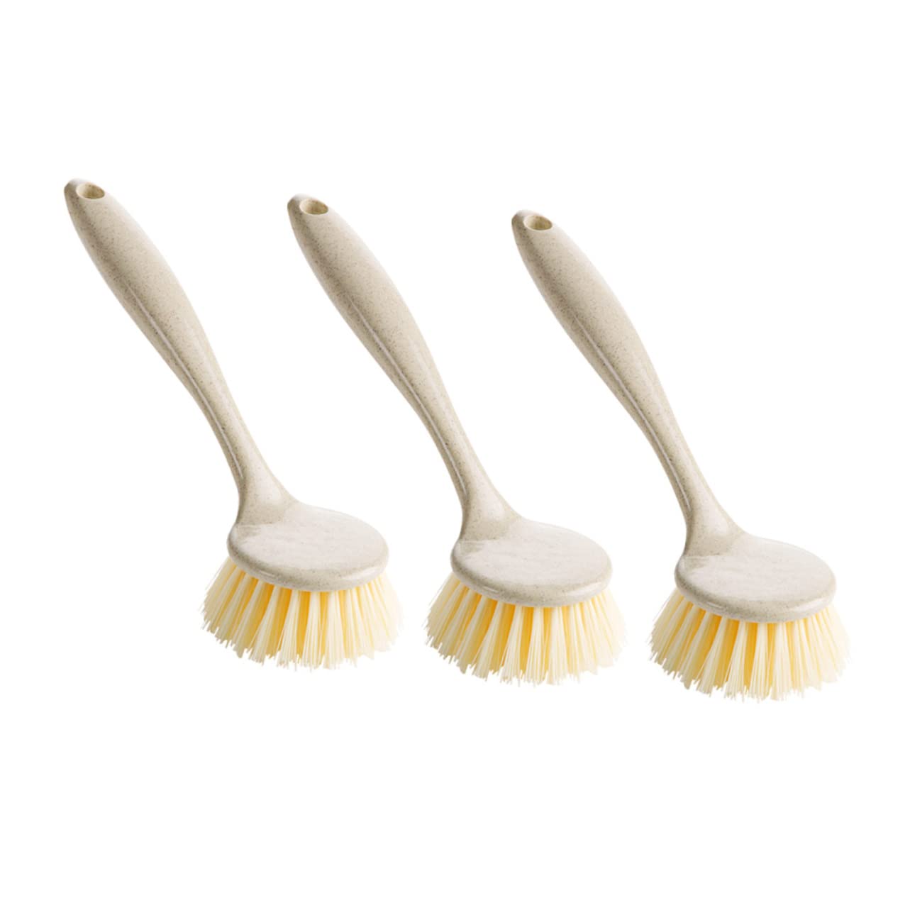 Healvian 9pezzi Spazzole Per Pulizia Cucina Con Manico Spazzole Per Pentole e Lavello Beige Per Piani Di Cottura Padelle e Bagni