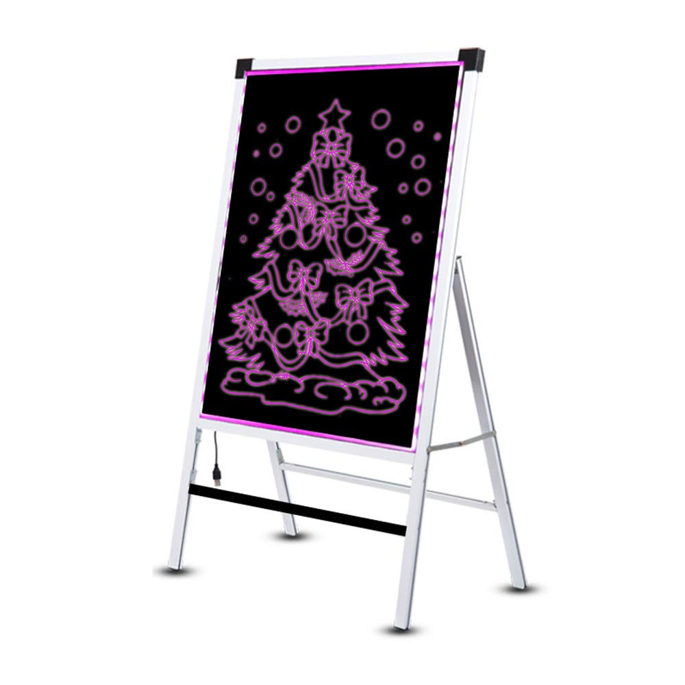 blackboard Integrated Foldable LED Message Board Portable Drawing Board Electronic Fluorescent Board Multifunctional Advertising Display Board Illuminated