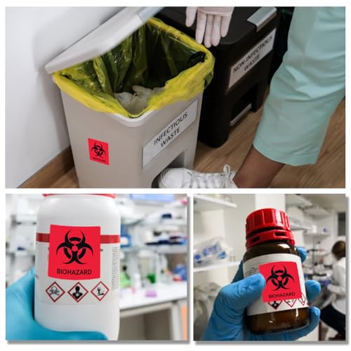 Étiquette danger biologique pour identifier les déchets à risque et protéger votre personnel