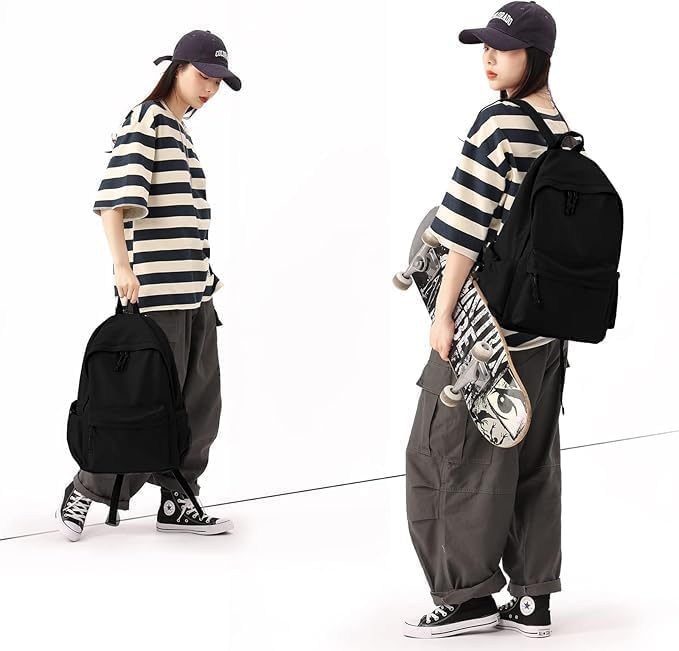 Image of College Bag for Girls Boys Man Women | 15.6 inch Laptop Trendy School Backpack Bags for Men Office Use with Anti Theft Pocket & Small Pockets Inside