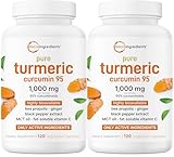 Micro Ingredients Turmeric Curcumin Supplement 1,000mg, 240 Veggie Capsules | 95% Curcuminoids with Bee Propolis, MCT Oil, Vitamin C & Black Pepper | Enhanced Absorption | Vegan, Non-GMO, Filler Free