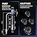 Nitigo Fuel Transfer Pump with Auto-Stop Sensor, 51“ Hose with Tank Adapter Portable Liquid Pump for Gasoline, Diesel Fuel, No More Lifting Heavy Gas Cans