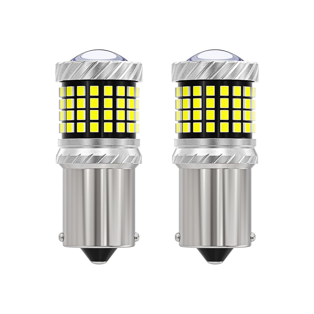 Automaze 1156 BA15S 180° Pin Canbus LED Car Bulbs – 87 LED Chips, 10W 870 LM, Backup Reverse Lights – Check Connector Before Ordering – 1-Year Warranty (White, Pack of 2)-image-26