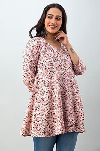 Image of feranoid Women Cotton Angrakha Kurti