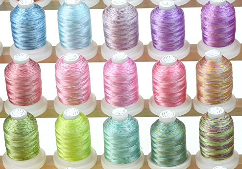 50 Conos de Hilo de Bordar Multicolor Poliéster 550 Yardas miniatura 2