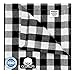 COTTON CRAFT Buffalo Plaid Cloth Napkins - Set of 12 Pure Cotton Gingham Check - Everyday Halloween Harvest Fall Holiday Dinner Napkin - Soft Washable Reusable Napkin -Oversized 20x20 Black White