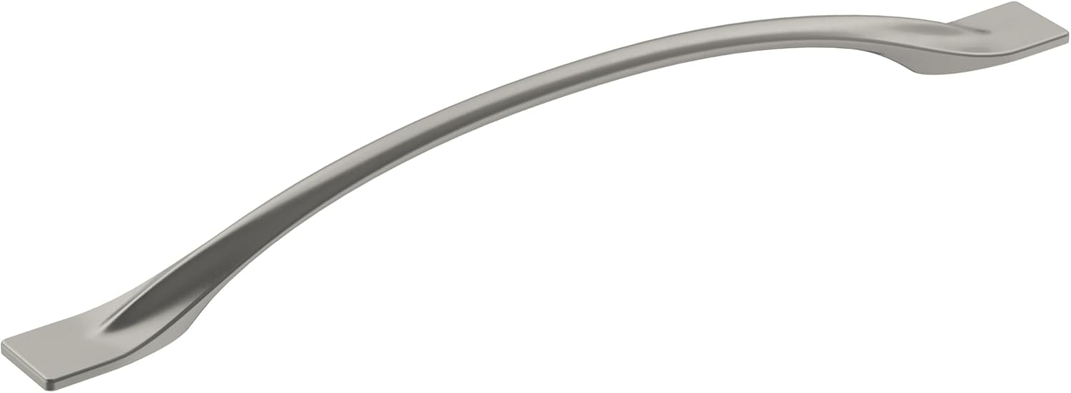 Amerock | Cabinet Pull | Satin Nickel | 8-13/16 inch (224 mm) Center-to-Center | Uprise | 1 Pack | Drawer Pull | Cabinet Handle | Cabinet Hardware