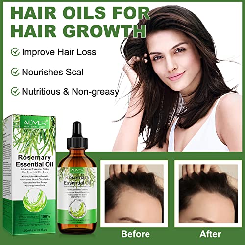 Rosemary Oil For Hair Growth 120ml, Rosemary Oil Pure Organic, Improve Hair Loss & Promote Hair Growth, Rosemary Hair Oil For Men Women - Image 2