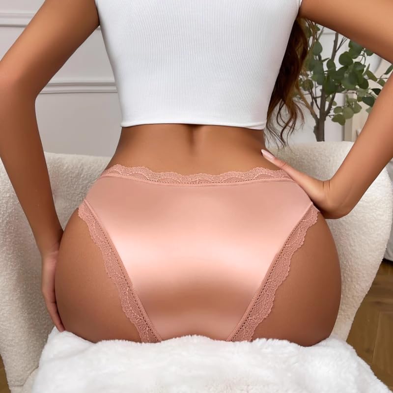 Kingfung Lace Underwear for Women Cheeky Bikini Womens Underwear Pack Sexy Lace Wasit Hipster Brief Panties for Ladies - Image 3