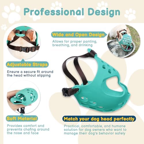 BARKLESS Frenchie Muzzle for Biting, Breathable Short Snout Dog Muzzle - 1