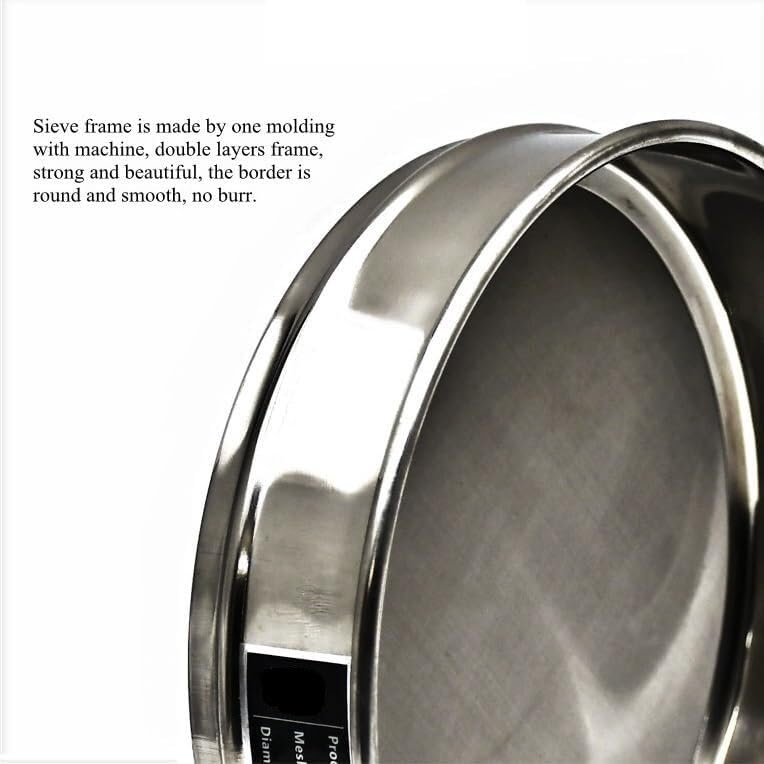 20 cm Laborsieb aus Edelstahl 304, Maschenweite 600, 0,025 mm, for genaue Analysen, 1 Stück