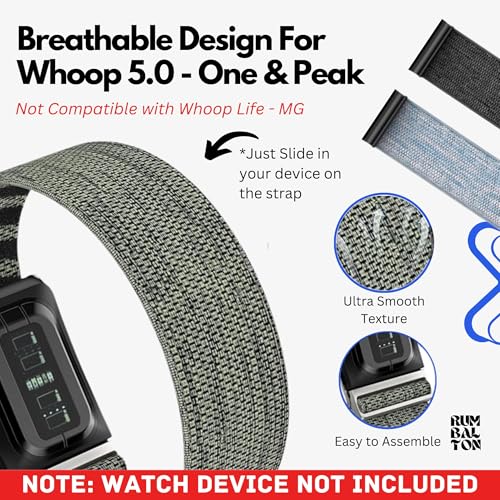 Image of Nylon Strap Compatible with Whoop 5.0 Band Strap - Durable, Adjustable Fitness Tracker Strap | Breathable, Comfortable Bands for Workout, Sleep, and Health Monitoring (Device Not Included)