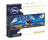 ab 9 Jahren Clementoni 39287.2 - 1000 Disney Panorama Collection Mickey und Minnie, Klassische Puzzle