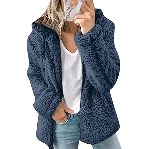 EFOFEI Abrigo de Piel de Imitación con Capucha Cover