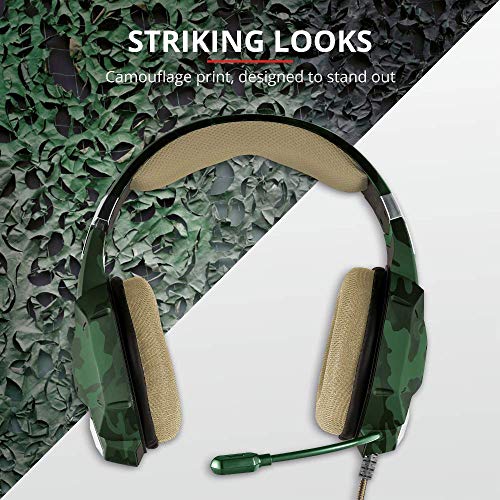 Trust Gaming GXT 322C Carus, Verde Camuffamento, Normal