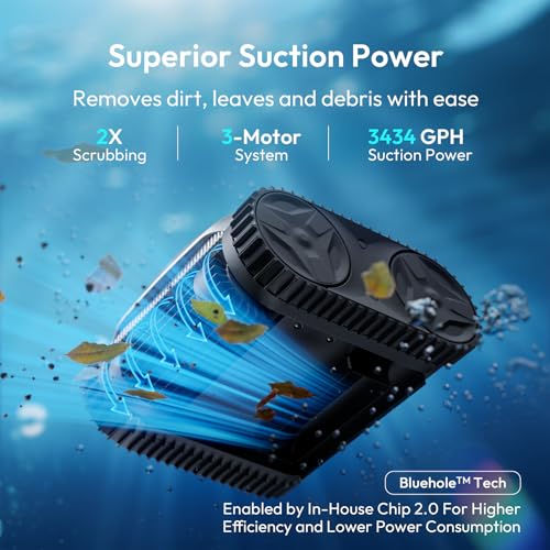 Image of (2026 New) Bubot 700 Gen 2 Pool Vacuum for Inground Pools with 210 Min Runtime, Cordless Robotic Pool Cleaner with Triple-Motor, Smart Navigation & App Control, Floor /Wall /Waterline Cleaning, Snow