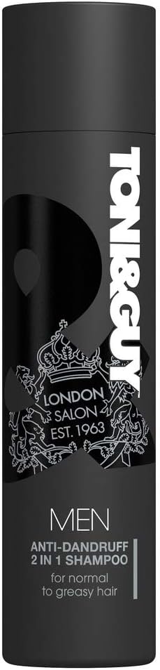 Toni & Guy Anti-Dandruff with mineral extract 2 in 1 Shampoo for dry and itchy scalp 250 ml, 250 ml (Pack of 1)