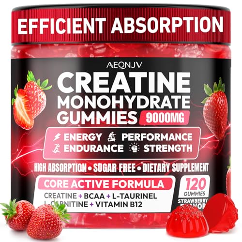 35% off - AEQNJV Creatine Gummies Monohydrate Complex 9000MG, Chewable Creatine Monohydrate Gummies for Men &...
