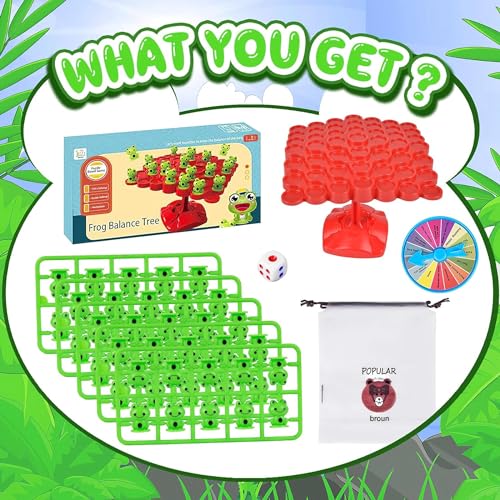 Image of Kidology Frog Balance Counting Toys | Cool Math Game For Kids Preschool Game | Educational Board Game Number Learning Toy, Fun Children'S Gift Kids Toy (Frog Balance Tree)