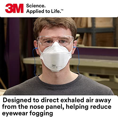3M Aura Particulate Respirator 9210+, N95, Pack of 20 Disposable Respirators, Convenient Individually Wrapped, NIOSH APPROVED, Stapled Flat Fold Design, Low Profile Design Reduces Eyewear Fogging - image 6