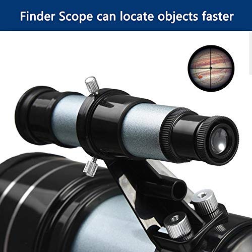 Telescopio Astronómico Refractor 70 mm 150X con Trípode Ajustable miniatura 6