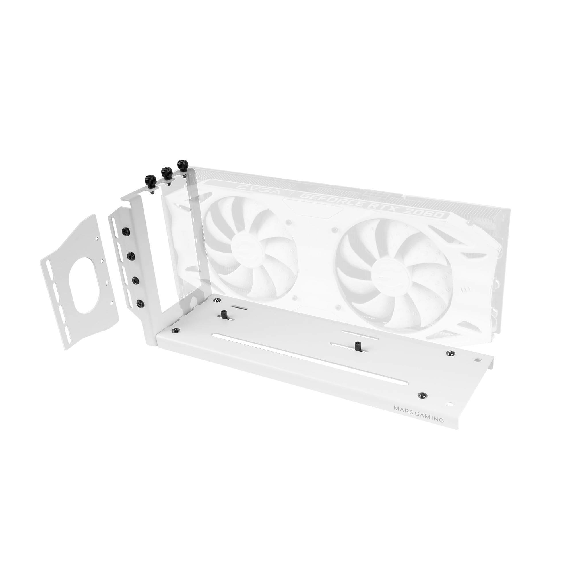 Soporte para Tarjeta Gráfica Mars Gaming MCA-GCV/ Compatibilidad Universal/ Blanco