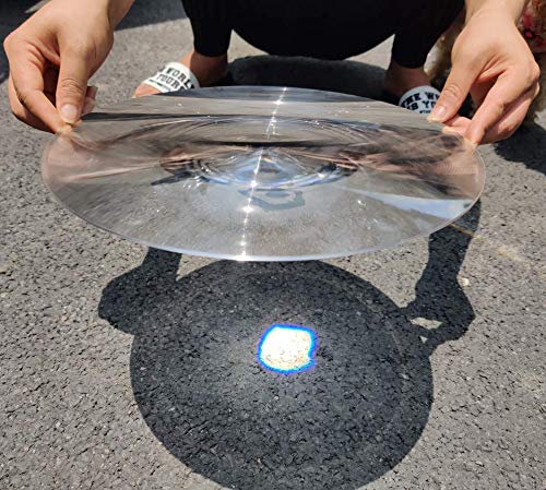 2-Pack Large Fresnel Lenses Φ300mm(11.81") Focal Length 120mm Acrylic Magnifier for Solar Heating,Solar Cooking,Visual Education. (Focal Length 120mm)
