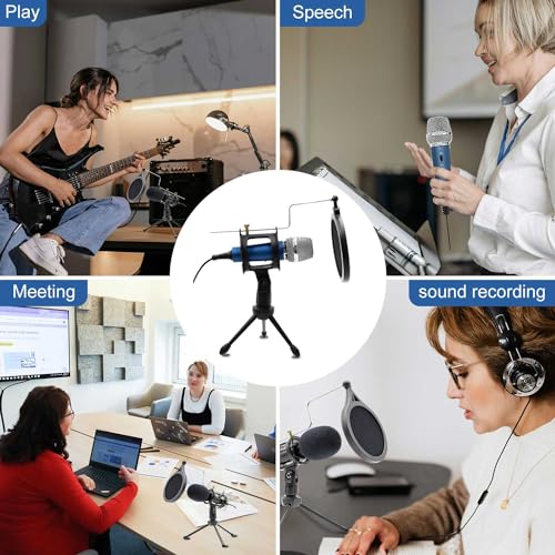 Looyuan Blue Condenser Recording Microphone 3.5Mm Plug And Play Pc Microphone thumb #5