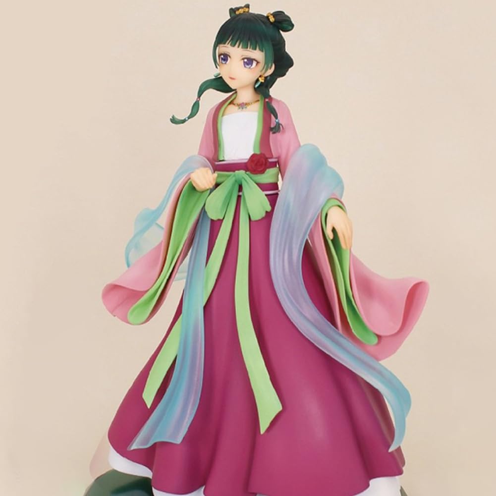 MABAIUDE Maomao Figure Statue Maomao Garden Party Figure, 18cm Pink Dress Mao Mao Figures Model 1/7 Scale Anime Figurine Decoration Gifts 7.08'': Maomao 18cm