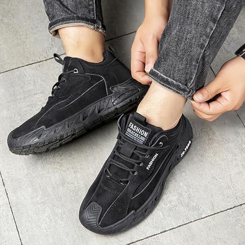 Image of ANUFER Mens PU Sport Shoes Fashion Chunky Sneakers Height Increasing Trainers