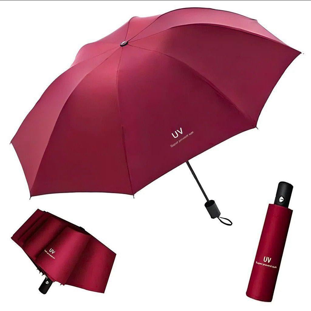 UV Umbrella for Sun & Rain – Auto Open/Close | Windproof | Travel-Friendly 3-Fold Design | SPF 50+ Coated | Big Canopy, Easy to Carry (Pack of 1, Multicolour)-image-20