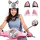 4 Stück Motorradhelm Dekorative Ohren, Katzenohren Motorradhelm Dekorative, Motorradhelm Dekorative, Motorrad Helm Katzenohren Eckdekoration, Motorradhelm Katze Ohren Aufkleber