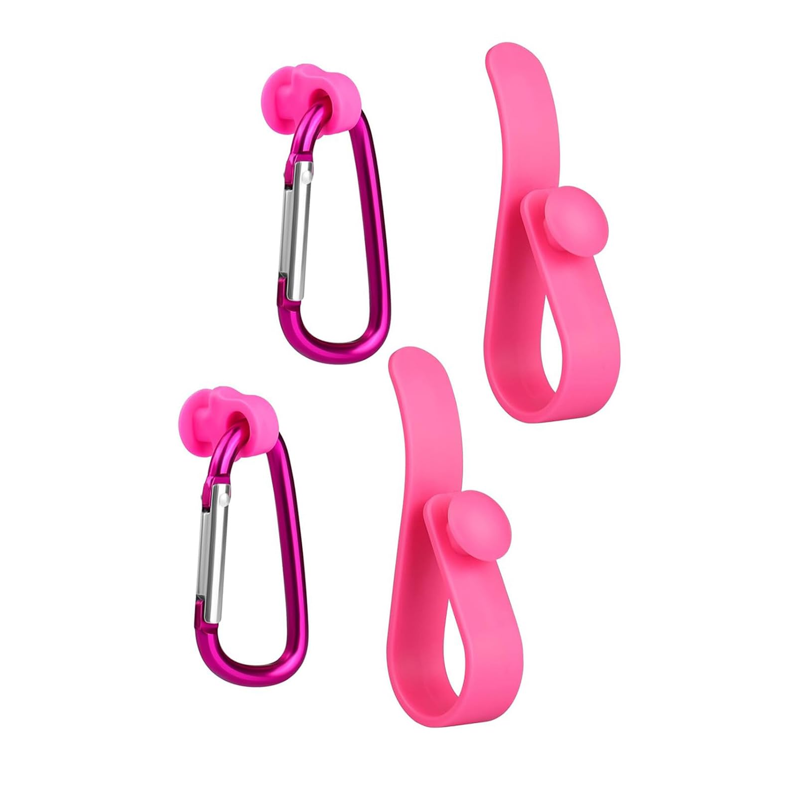 Msioytog Of 4 Multifunctional Metal Accessories Hanging Hooks Charm for Hole Bags Enhancing Convenience and Organization Easy Install Carabiners