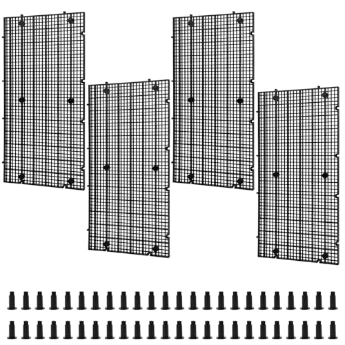 LINLAN 4Pcs Grille pour Aquarium en Plastique Haute densité avec 24 Supports, Séparateur d'aquarium et Grille modulable pour Filtration DIY, Protection du...