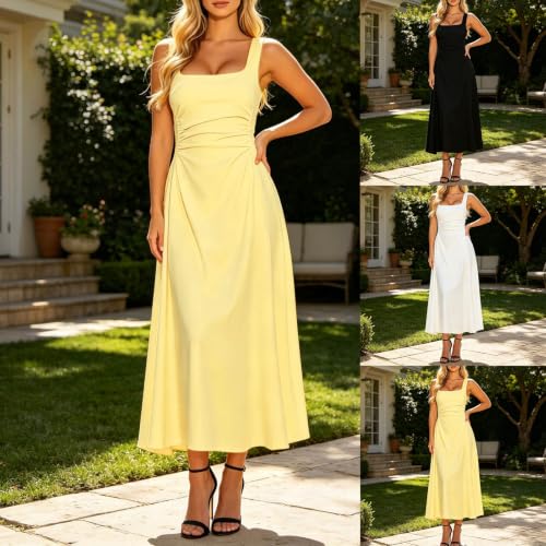 Robe longue trapèze sans manches à bretelles fluides pour un confort thermique absolu