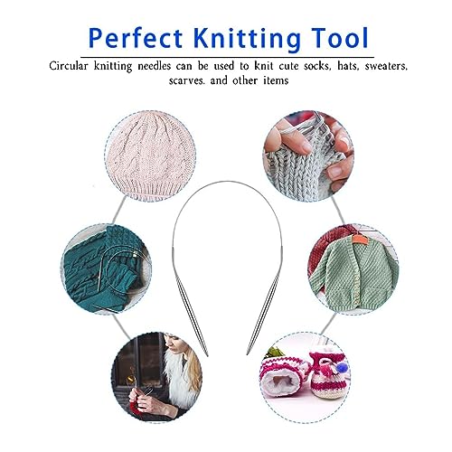 Nanxjiur ZHUZHEN-04 Circular Knitting Needles Beginners Stainless Steel Knitting Needles Set thumb #3