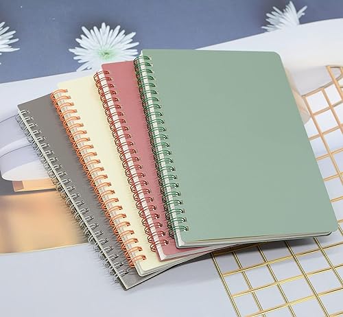 Cahier à spirale A5 papier ligné lot de 4 pièces pour bureau et école
