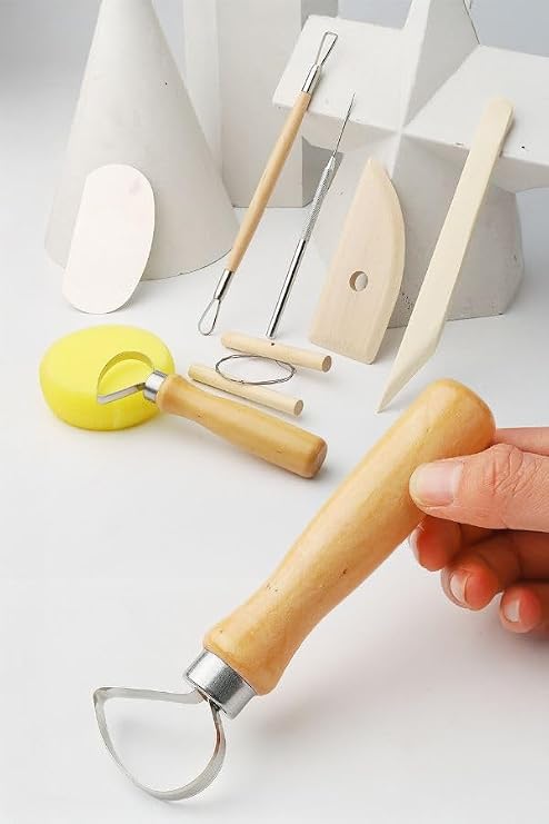 8 Piece Midwife Ceramic Starter Set Pottery Trimming Apparatus Cin656