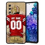 IKPYTREE Custom Name & Number Football Player Case for Samsung Galaxy S20 FE 5G S21+ Ultre S10 S9 Pl
