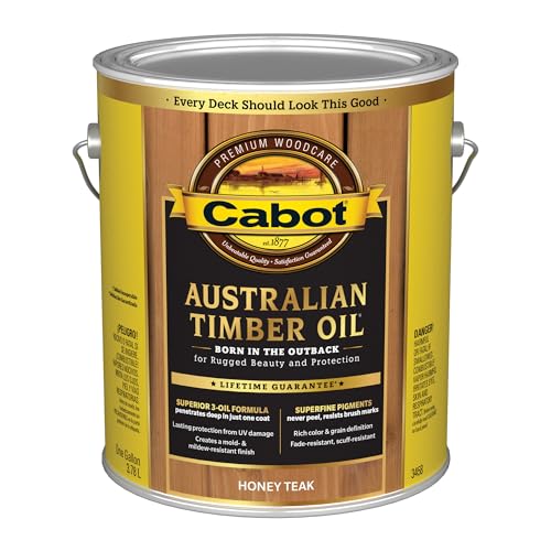 Cabot Australian Timber Oil Wood Stain and Protector, Honey Teak, 1 Gallon