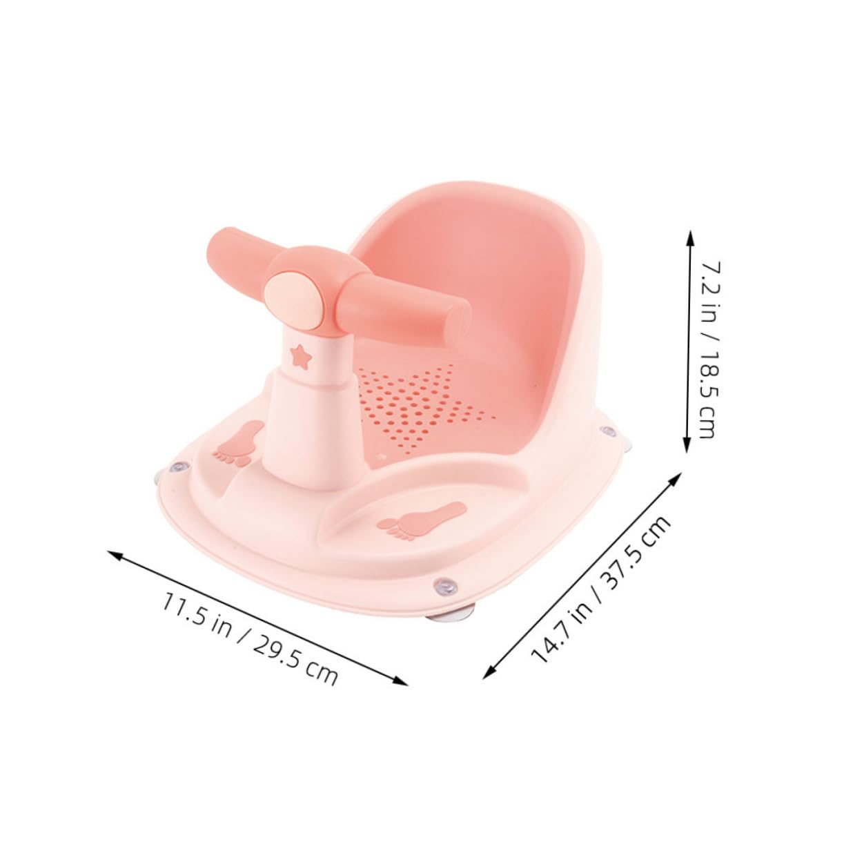 Rosa Babybadewannensitz für Babys und Kleinkinder aus Pp Tpe | Ergonomische Badehilfe, Sichere Sitzhilfe für Zuhause, Praktische Aufbewahrung, für Babys und Kleinkinder