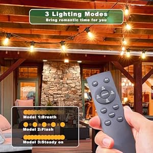 54486 ft solar string lights outdoorwaterproof with usb port remote control solar patio lights16 shatterproof s14 bulbs1w soft white  urban country home decor