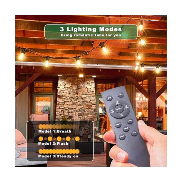 54486 ft solar string lights outdoorwaterproof with usb port remote control solar patio lights16 shatterproof s14 bulbs1w soft white  urban country home decor